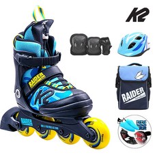 아동 인라인 스케이트 K2 레이더 프로 밀리터리 블루 +가방+헬멧+보호대 외, 가방+헬멧+보호대_블루세트
