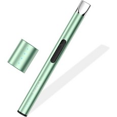 REIDEA 라이터 S4 프로 전기 USB 충전식 안전 잠금 LED 배터리 인디케이터 무불꽃 방풍 아크 플라즈마 양초 불꽃놀이 (로즈골드), Mint - 1 Pack, Round, 1개