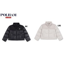 폴햄키즈 여아 하이넥 카라 크롭스타일 트랜디한 스노우 덕다운 숏점퍼 PKE4JP2020