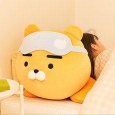  카카오프렌즈 굿잠 수면안대 메가 바디필로우 춘식이 인형 베개, 라이언 