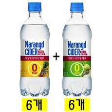 동아오츠카 나랑드 사이다 500ml 파인애플 6개 + 그린애플 6개 제로 사이다, 1세트
