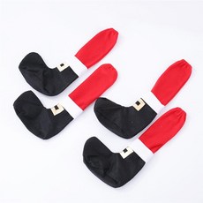 1 pc 크리스마스 테이블 다리 커버 의자 발 양말 산타 클로스 눈송이 피트 신발 부츠 모양 층 보호자 홈 파티 장식