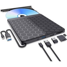 Aumdie 노트북용 외장 CD/DVD 드라이브 USB 포트 2개와 TF/SD 카드 슬롯 2개가 있는 3.0 CD 버너 DVD 플레이어 노트북 Mac용 PC Windows 1, Aumdie 노트북용 외장 CD/DVD 드라이브, US