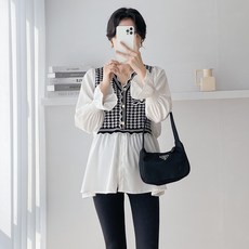 봄여름 임부복 천조격 패치워크 날씬해 보이는 수유 상의
