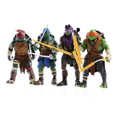 TMNT 십대 돌연변이 닌자 거북이 관절 피규어 장난감 2014 영화 12-14 CM 4 개, 4 PCS