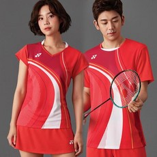 요넥스 배드민턴의류 10290EX 20472EX 국가대표티셔츠 Fire Red