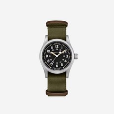 [정품 보증] 해밀턴 카키 필드 메카니컬 38mm 나토 스트랩 그린 블랙 Hamilton Khaki Field Mechanical