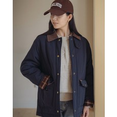 틸아이다이 [1차-11/29예약배송]Corduroy collar point padded jumper_Navy