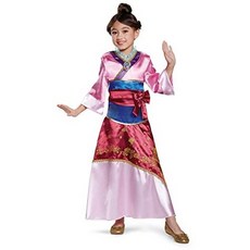 변장 뮬란 디럭스 코스튬 핑크 미디엄 (3T-4T), 단색_XS 3T-4T, 단색_XS 3T-4T, 단색