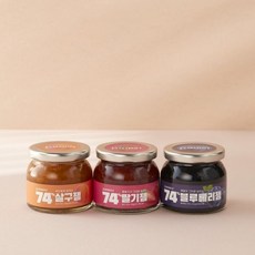JAMMINT 74% 과일잼 3종(딸기 살구 블루베리) 3병, 165g