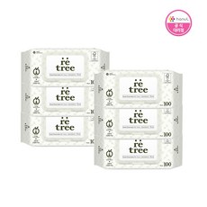 리트리 더도톰한 4겹원단 물티슈 캡형 100매 x 6팩 FSC인증 친환경