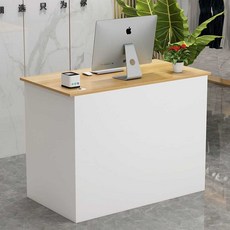 미니 카운터 안내데스크 인포메이션데스크 포스대 800, 흰색 돌 패턴 80x40x80cm