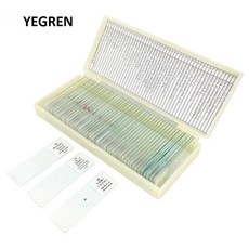 50 종류의 현미경 준비 유리 슬라이드 학교 및 실험실 학생 생물 교육 연구를위한 생물 표본, 1개