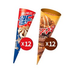 롯데제과 [롯데][빙과][무배] 콘 세트(월드콘12구구콘12)