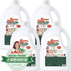 쉼표365 마마프랑 주방세제 스위트 허브향 2.5L x 4개 대용량 설거지 기름때 세정용