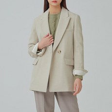 미쏘 미쏘 소매배색 더블 코트형 자켓
