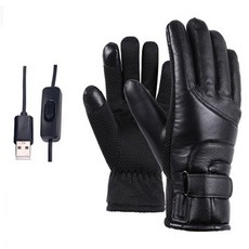 온열장갑 충전식장갑 Motorcycle Electric Heated Gloves PU Windproof Cycling Skiing Warm USB Powered f