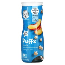 거버 퍼프스 퍼프드 그레인 스낵 8개월+ 피치 42g Puffs Puffed Grain, 1개