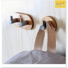 가방걸이 모던 심플한디자인 열쇠관리 장식걸이 안정적거치 우산걸이 벽에사용 공간활용 작은악세사리, 원목후크 싱글