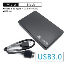 USB 3.0 SATA 2.5 인치 HDD SSD 투명 하드 드라이브 박스 솔리드 스테이트 기계식 외장 인클로저 PC 노트북용, 2) Black - 2.5인치하드