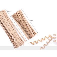 포장용 빵끈(15Cm 20Cm) 크라프트 크래프트 선물포장끈 부자재 공예 제과점 100개, 1세트