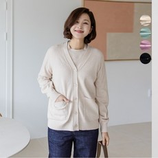 김여사 로그 하프니트 가디건