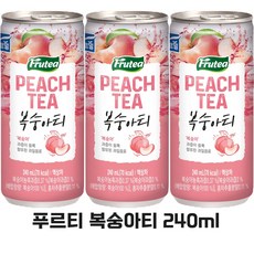 푸르티 복숭아티240ml 복숭아티 240ml x 30 캔 60캔(2박스), 240ml, 60개