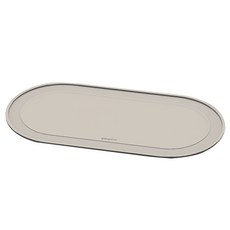 반려동물 미끄럼방지 식기매트 논슬립 방수 실리콘 원형 밥그릇 매트, GCM-20 2구 식기매트 (600MM), 린넨베이지, 1개