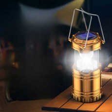 52시간 태양열 야외 캠핑 랜턴, 블랙 태양광+충전케이블 수명 52시간, 1개
