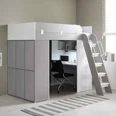 e스마트 하우스 양문수납형 벙커침대 풀세트, 메이플