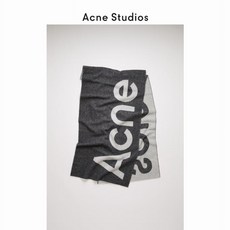 Acne Studios 2021 가을 겨울 머플러 목도리 신작 웜 블랙 레터 로고 스카프 숄 CA0079-900