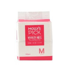 1+1 주문시 2개배송 [몰리스픽] Molly's PICK 강아지 배변패드 (M L) 반펴견패드 실용적인패드, 100개입 - 몰리스배변패드