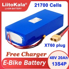 Liitokala 36v 48v 60v 20ah ebike 배터리 21700 리튬 배터리 팩 전기 자전거 전기 스쿠터 + 충전기 42v 54.6v 67.2v