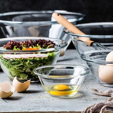 맛있는유혹 강화유리 샐러드볼 마스터쉐프 유리 볼, XS사이즈, 1개