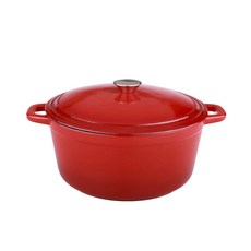 버그호프 네오 타원형 코브 더치 오븐 주철 양수냄비, Red, 4.7L