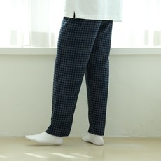 애플민트 남성 겨울 홈웨어 데일리 심플 체크 수면 바지