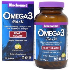 Bluebonnet Omega3 Heart Formula 블루보넷 오메가3 하트 포뮬라 120 소프트젤