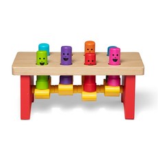 Melissa & Doug (멜리사 & 더그) 디럭스 파운딩 벤치 2 세 ~, 1개