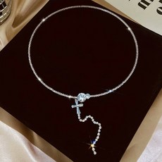 다이아십자가목걸이