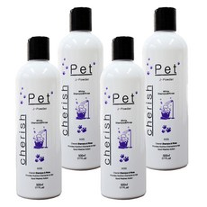 체리쉬 화이트 흰개용 샴푸 린스 겸용, 4개, 500ml