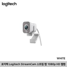 로지텍 Logitech StreamCam 스트림 캠 HD 1080p 웹캠 화상 회의 카메라, 화이트White