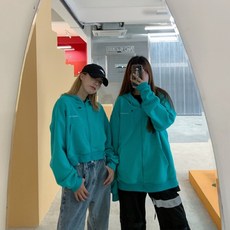 생활도움 레이크 블루 맨투맨 여자 후드 2020년 가을겨울 간절기 루즈핏 가디건 후드 기모 덧장 코트