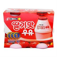 빙그레 딸기맛 우유 240MLx4입, 옵션2 - 신선포장 (아이스박스포장)