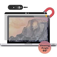 Easy On Off 마그네틱 프라이버시 스크린 필터 MacBook Pro 용 카메라 슬라이드 커버 16 인치 터치 스틱 비 터치 스틱 눈부심 방지, 본상품