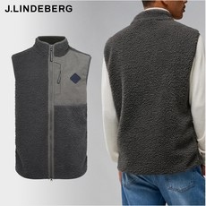 [J.LINDEBERG] 남성 골프 조끼 / 제이린드버그 양털 방한 지크 파일 플리스 조끼 / 봄 가을