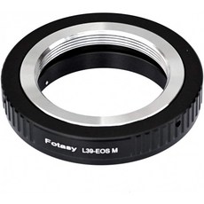 Fotasy Leica M39 렌즈 대 Canon EF-M 마운트 어댑터 M39 EFM M39 EOS M 어댑터 EFM M39 Leica M39 39MM L39 LTM 렌즈 및, 단일옵션