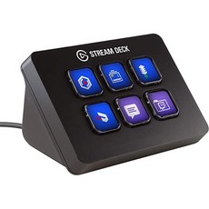 [미국] Elgato Stream Deck Mini - Compact Live Production Controller with 6 Customizable LCD keys Trig, Single, 6 Keys