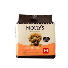  몰리스 쉬야응가 1회용 패드 강아지 M 100매 4팩(24g), 100매 x 4팩 