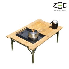 제드 폴더블 접이식 우드 캠핑 피크닉 쉘프 버너 선반 식탁 2폴딩 3폴딩 키친 테이블,