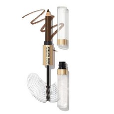 레브론 Revlon ColorStay 브로우 판타지 쉐이핑 클리어 젤이 있는 눈썹 펜슬 여성용 메이크업 스타킹 스터퍼 얼룩 방지 16시간 착용 101 애쉬 블론드, Medium Brown, 1개